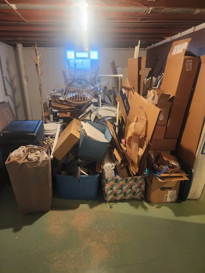 Roll-off dumpster container at job site for Concrete Dumpster Rental in The Villages